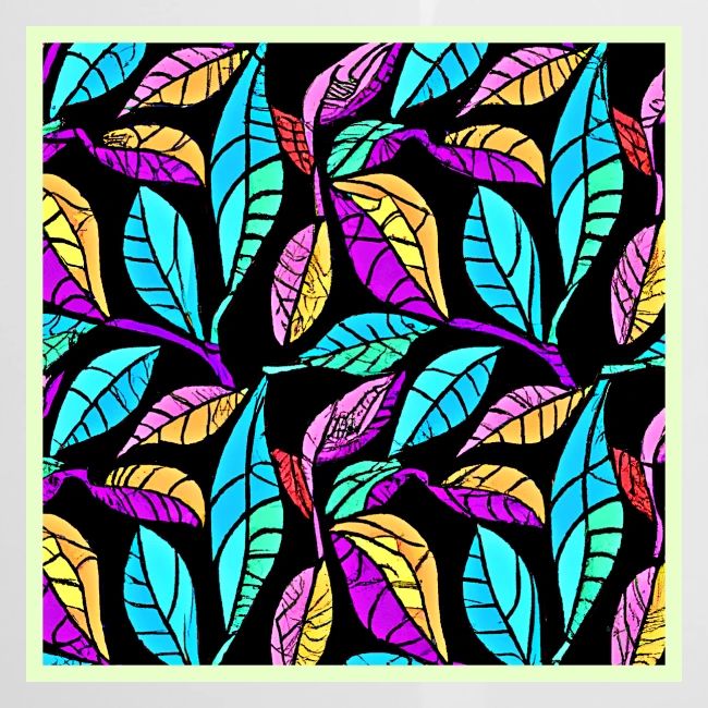 Stained Glass Leaves Design