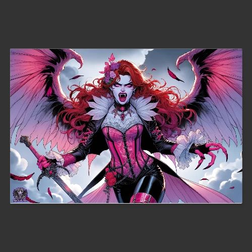Undead Angels Scarlet Vampire Cupid (V-002L) - Poster 36x24