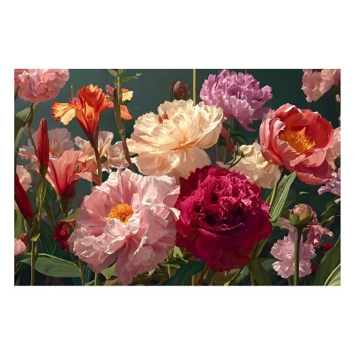 Crimson Harmony Bloom - Poster 36x24