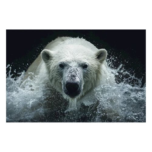Polar bear: Splash Arrival - Poster 36x24