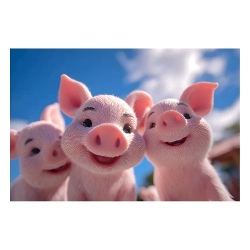 Piggy Smiles - Poster 36x24