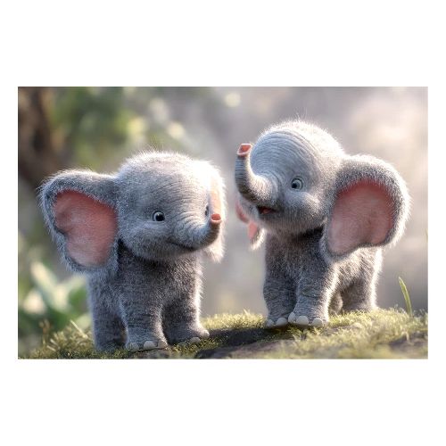 Sunny Day Elephants - Poster 36x24