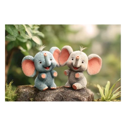Rockside Elephants - Poster 36x24