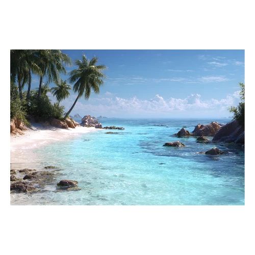 Tropical beach: Turquoise Escape - Poster 36x24