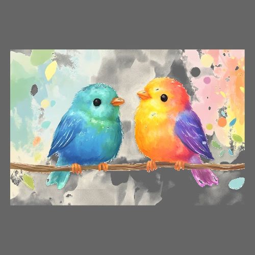 Bright Feathers & Friendship - Poster 36x24