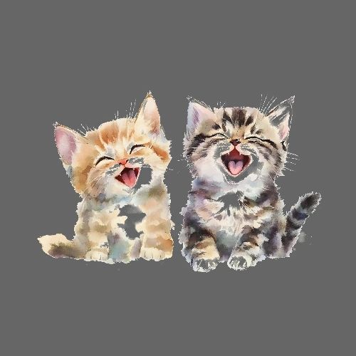 Playful Kitten Duo - Poster 36x24