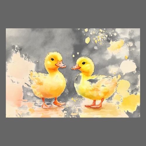 Yellow Duck Duo - Poster 36x24