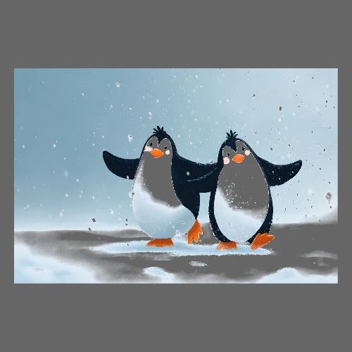 Snowy Stroll - Poster 36x24