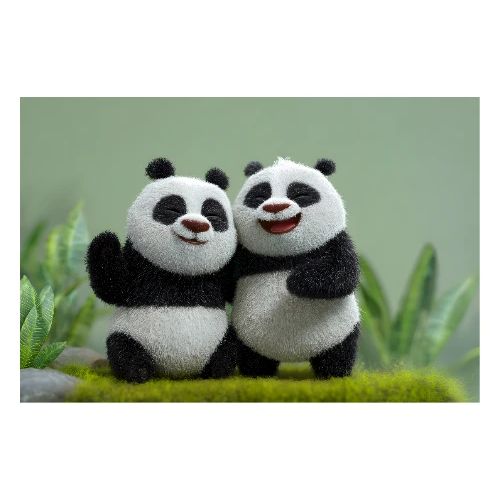 Pandas: Bamboo Friends - Poster 36x24