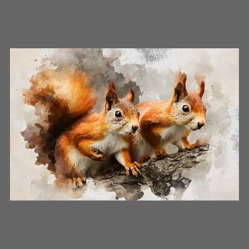Woodland Friends – Squirrels - Poster 36x24