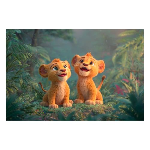 Jungle Lion Cubs - Poster 36x24