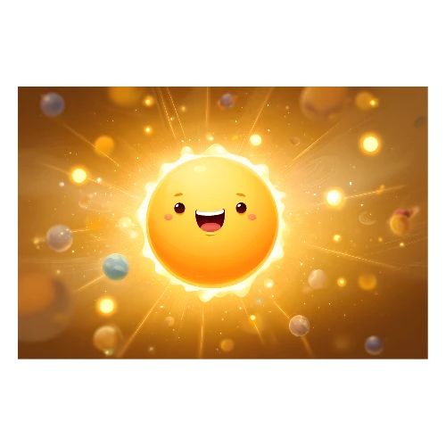 The Smiling Space Sun - Poster 36x24