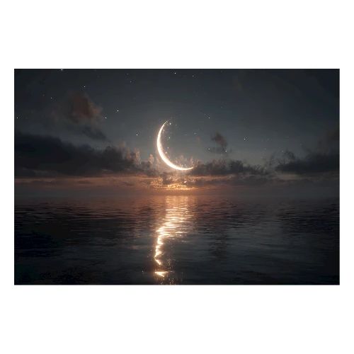 Tranquil Crescent Glow - Poster 36x24