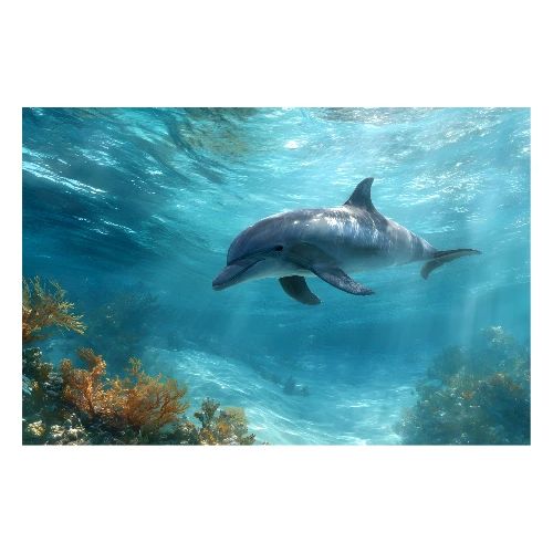 Dolphin: Deep Blue Grace - Poster 36x24
