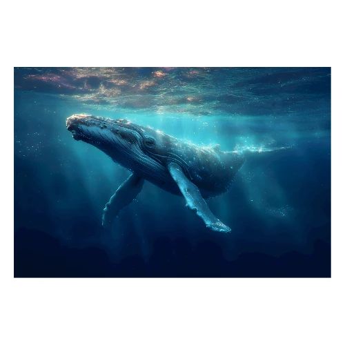 Whale: Azure Titan - Poster 36x24