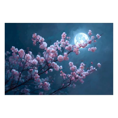 Moonlit Petals - Poster 36x24