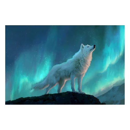 White Wolf: Spirit of the Aurora - Poster 36x24