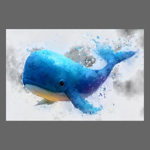 Blue Whale: Ocean Smile - Poster 36x24