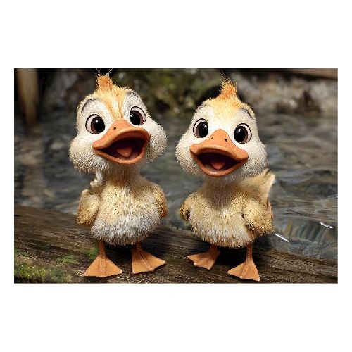 Happy Duck Duo - Poster 36x24
