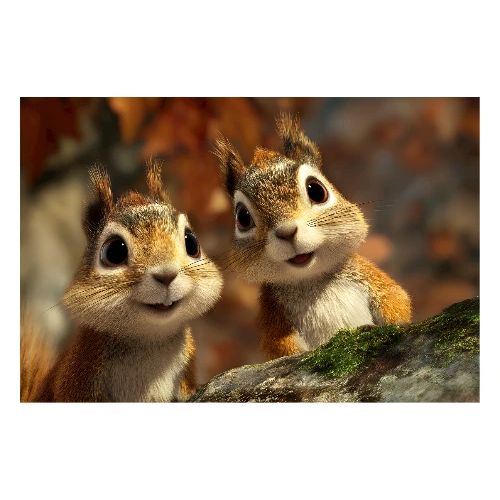 Squirrels: Curious Companions - Poster 36x24