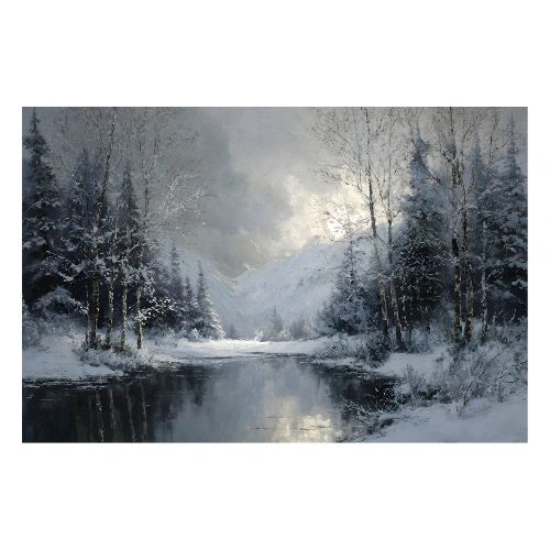 Winter Mirror Haven - Poster 36x24