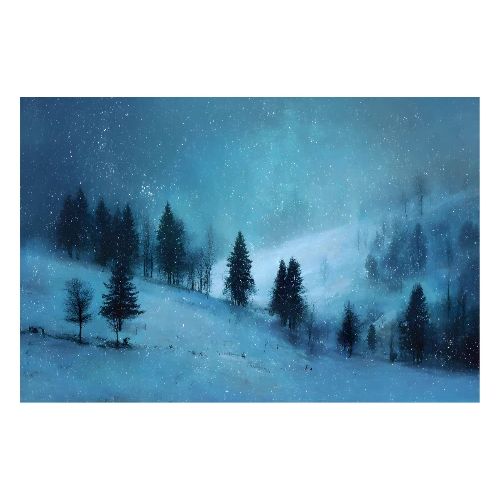 Blue Winter Glow - Poster 36x24