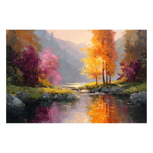 Reflections of Autumn Peaks - Poster 36x24