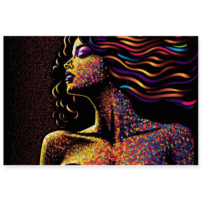 Dazzling Night - Colorful Abstract Portrait