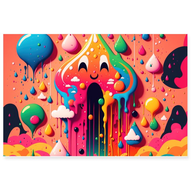 Psychedelic Paint Drip Rainbow Rain Clouds 1.2