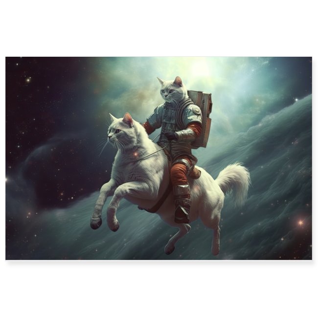 Cat Rider of the Apocalypse II - Weird Painting