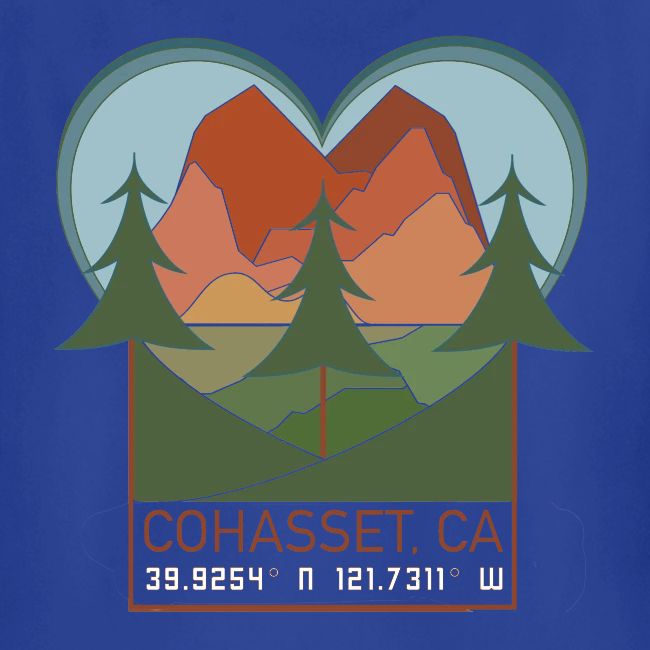 Cohasset Ca Lat/Long - Full Color w/white numbers