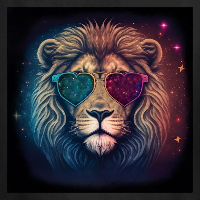 Jesus Lion of Judah wearing love glasses