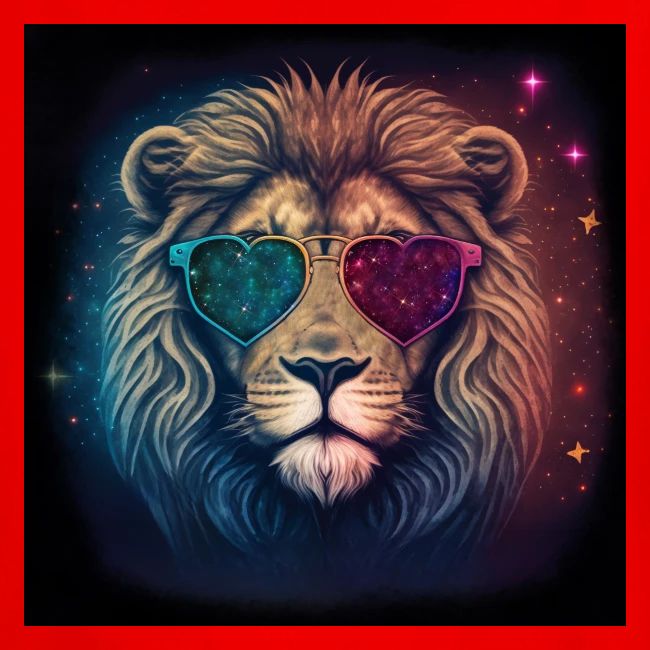 Jesus Lion of Judah wearing love glasses