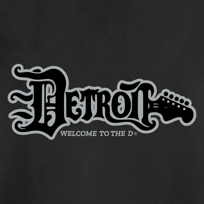 DETROIT GUITAR WTTD BLK SLR REG FONT