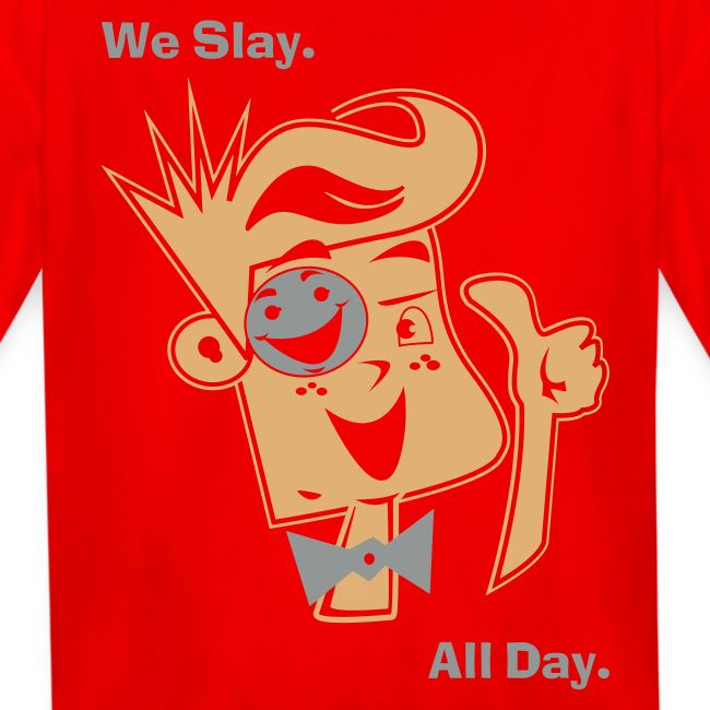 We Slay All Day Shiny Shirt Metallic Silver & Gold