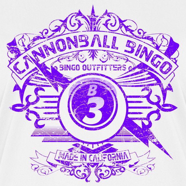 Vintage Cannonball Bingo Crest Purple