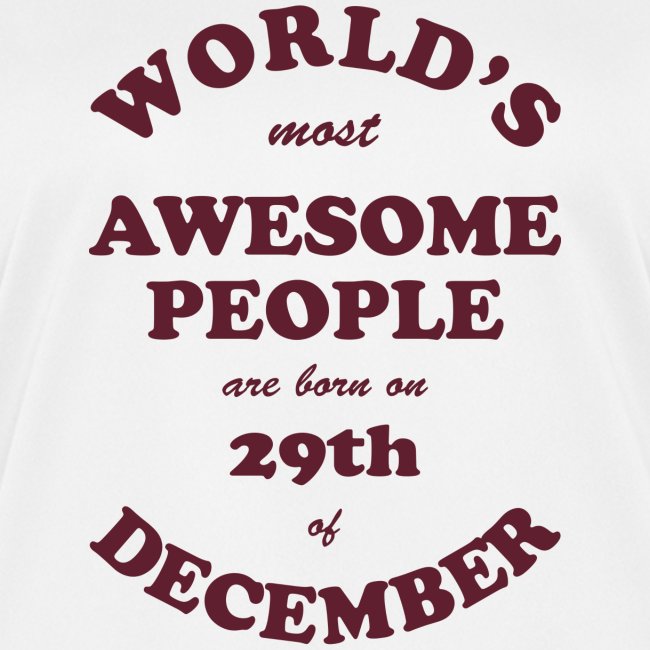 Most Awesome People are born on 29th of December