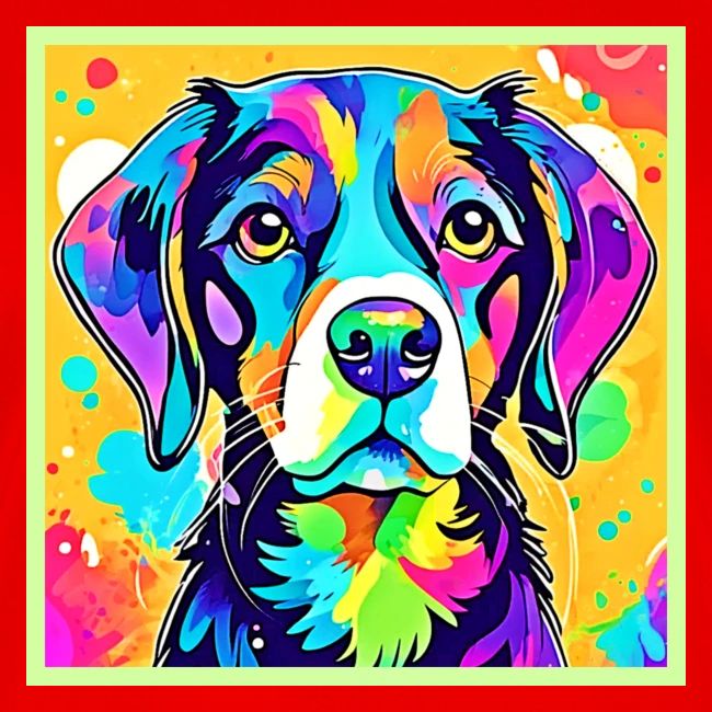 Rainbow Dog Portrait Design