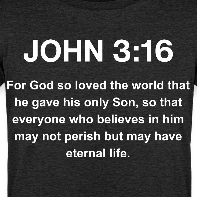 John 3:16 Christian Apparel – White