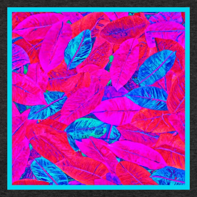 Vibrant Neon Leaves Artful Elegance