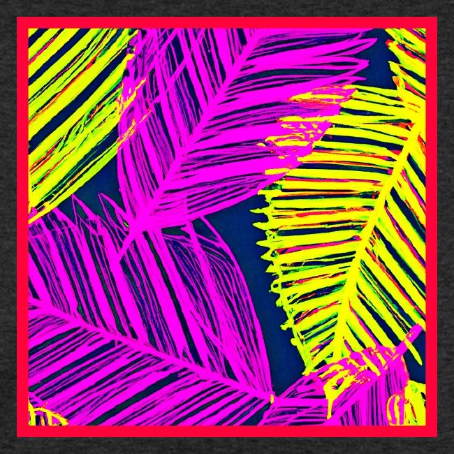 Neon Leaf Delight Chromatic Art