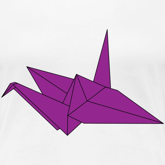 Origami Paper Crane Design - Purple