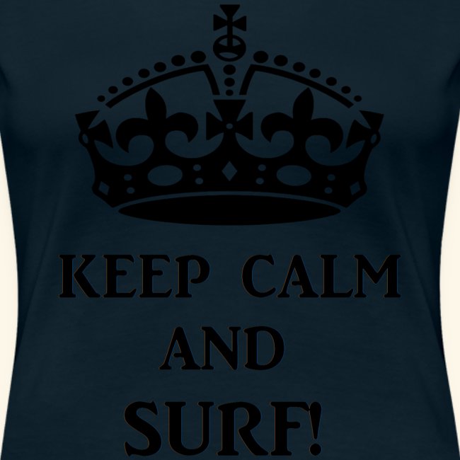 keep calm surf blk