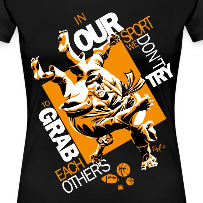 Judo Shirt BJJ Shirt Grab Design for dark shirts