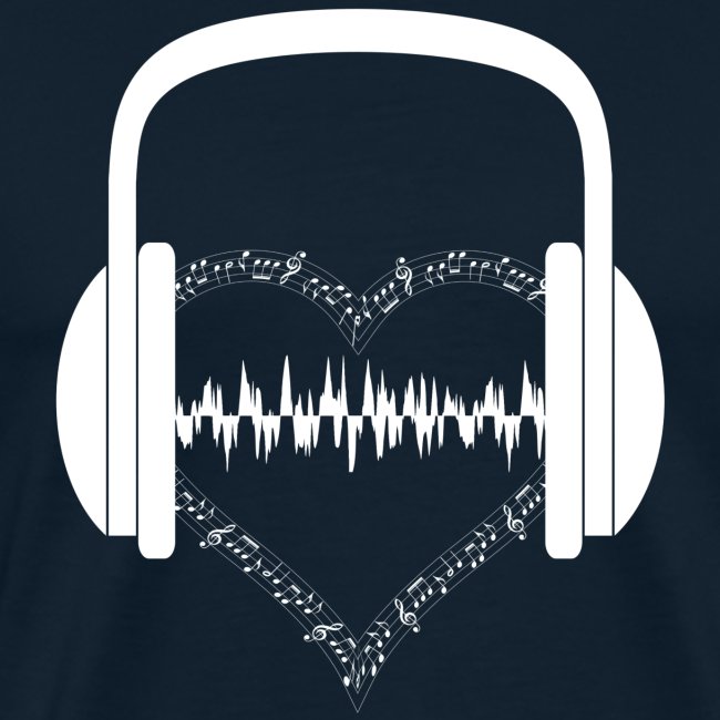 Heartbeat Heart Headphones Beat Shirt Gift Idea