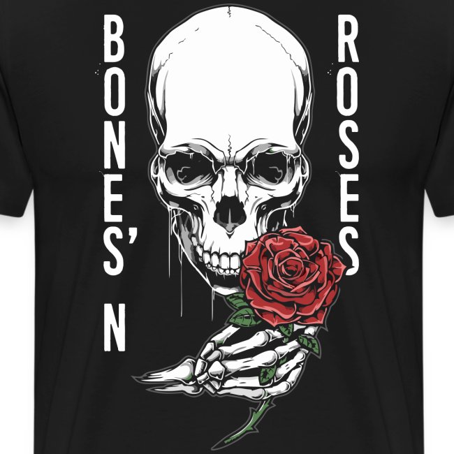 bones roses skull