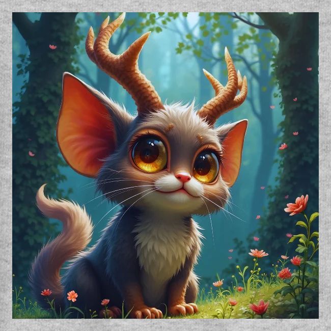 Magical Forest Creature with Deer Horns