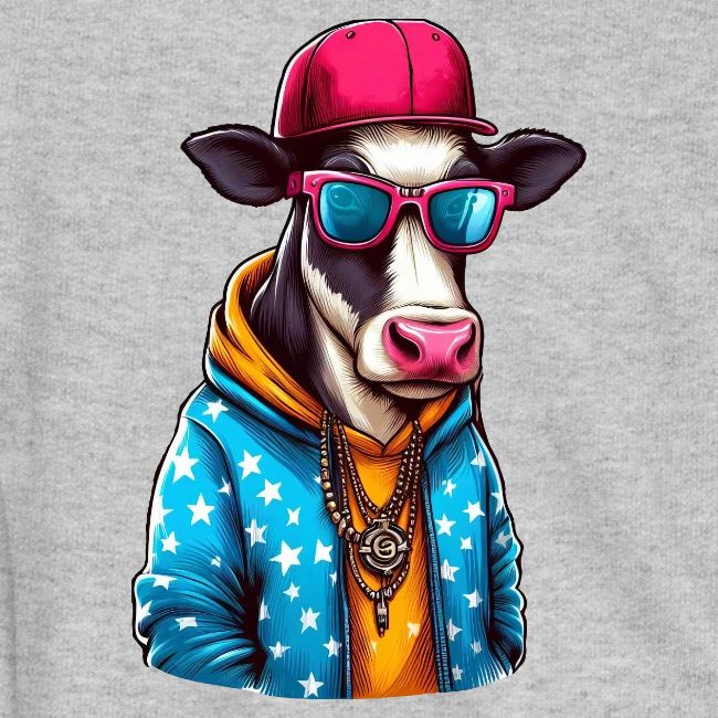 Gangster Cow Wearing a Cap
