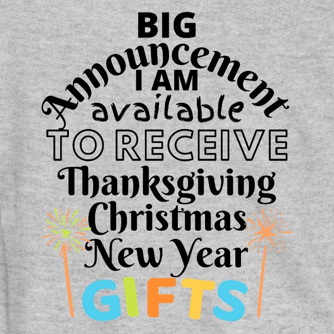 Announcement Thanksgiving Christmas New Year Gifts