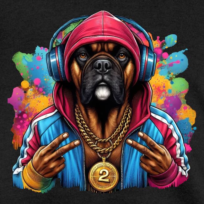 Boxer Dog Splash Art
